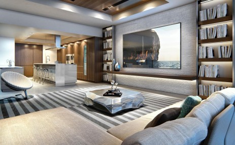 Living room and Kitchen- Turnberry Ocean Club